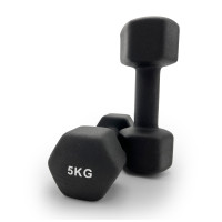 Гантель UNIX Fit неопреновая 5 кг Black, 2 шт.