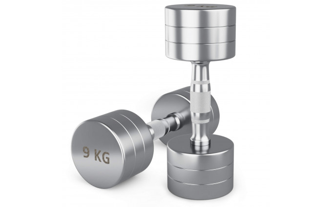 Гантель UNIX Fit PRO круглая хромированная 9 кг, 2 шт. Гантель UNIX Fit PRO круглая хромированная 9 кг, 2 шт.